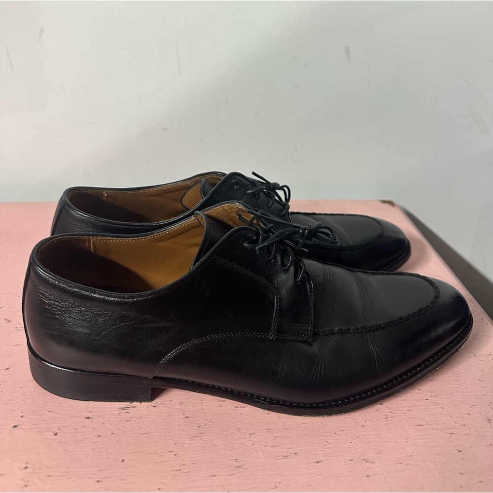 Bruno Magli Shoes Mens 12 US Black Leather Dress Oxford Made Italy